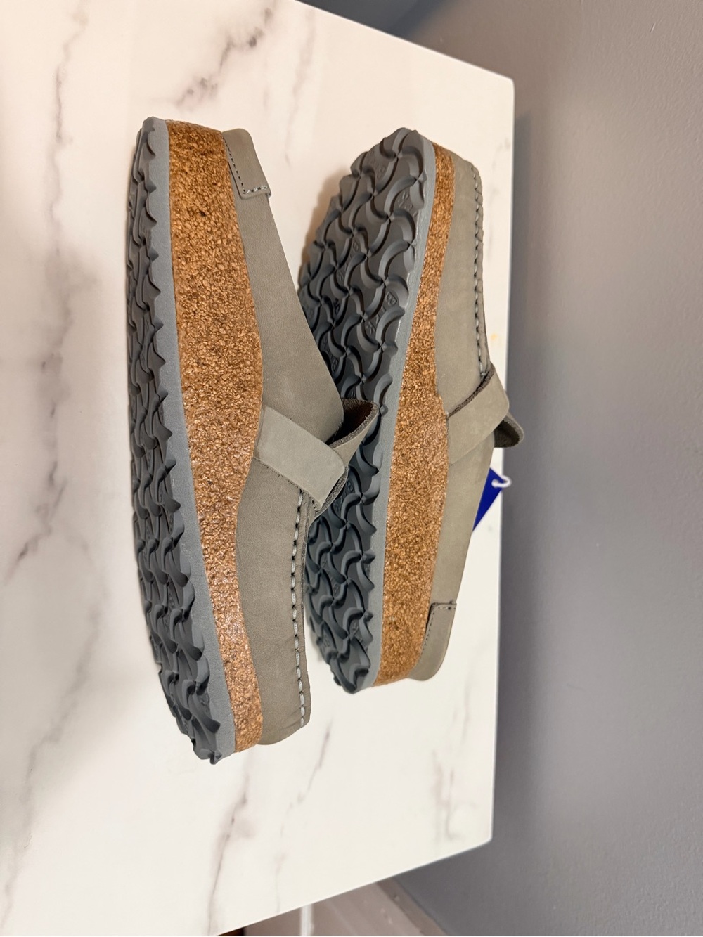 Birkenstock Neutral Taupe Suede Slip-On Buckley clog 37/6 - Picture 7 of 8